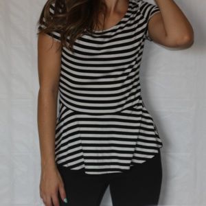 SOLD [Elle] BNWT Black&White Stripped